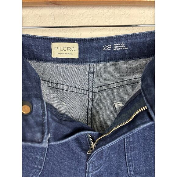 Pilcro Women’s Jeans Size 28 Dark Wash Flare Leg Boho Closet Staple - Picture 5 of 7